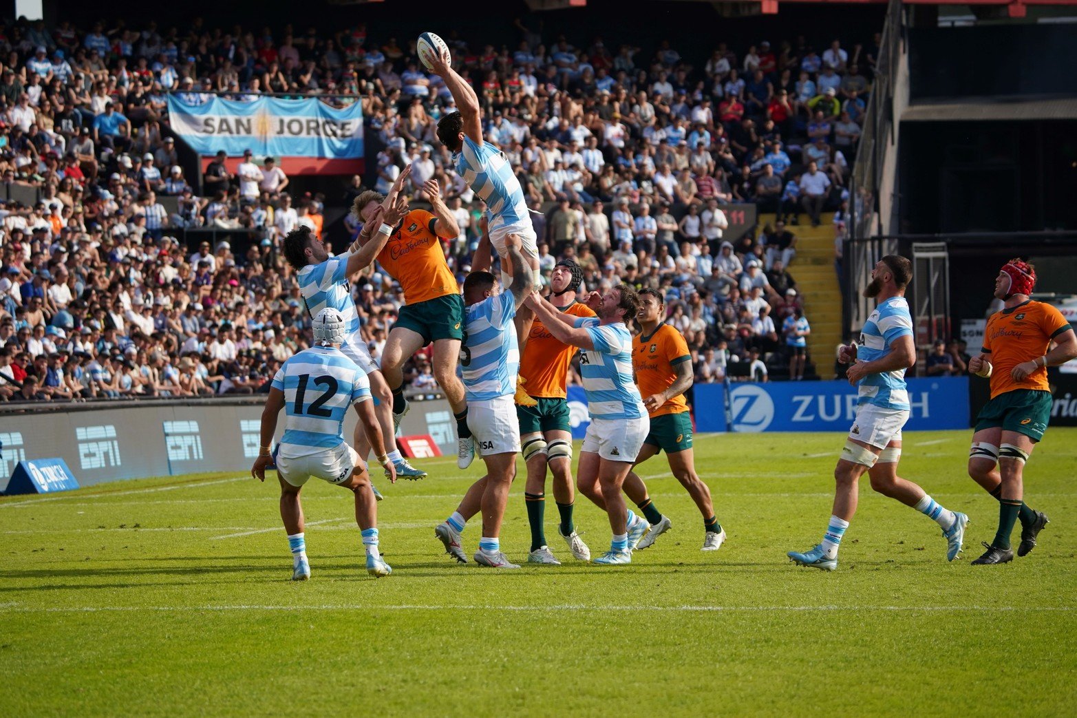 La jugada de un vibrante segundo tiempo entre los Pumas y Wallabies