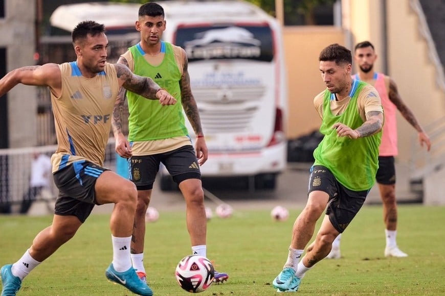 El Toro Martínez y su crecimiento en el seleccionado. Crédito: AFA