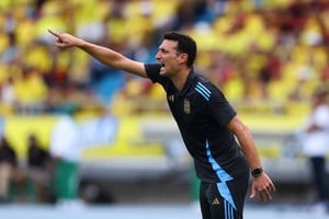 Soccer Football - World Cup - South American Qualifiers - Colombia v Argentina - Estadio Metropolitano, Barranquilla, Colombia - September 10, 2024
Argentina coach Lionel Scaloni reacts REUTERS/Luisa Gonzalez