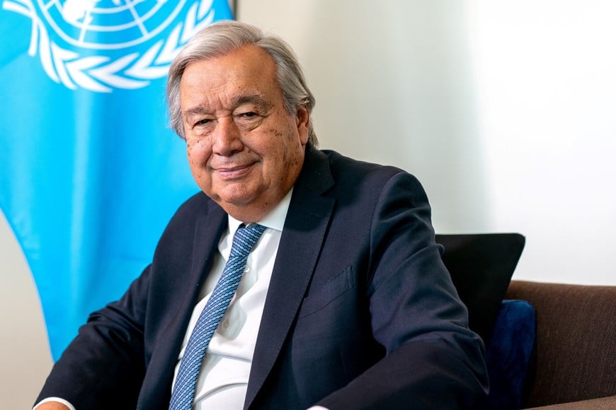 Secretary-General of the United Nations Antonio Guterres poses for a portrait at the U.N. headquarters in New York City, U.S., September 11, 2024. REUTERS/David 'Dee' Delgado