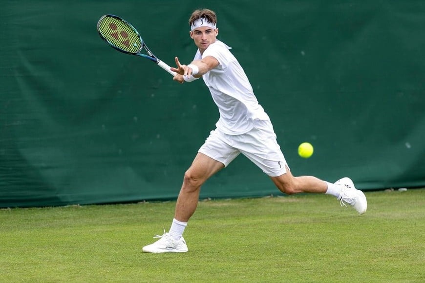 Skatov durante su participación en Wimbledon.