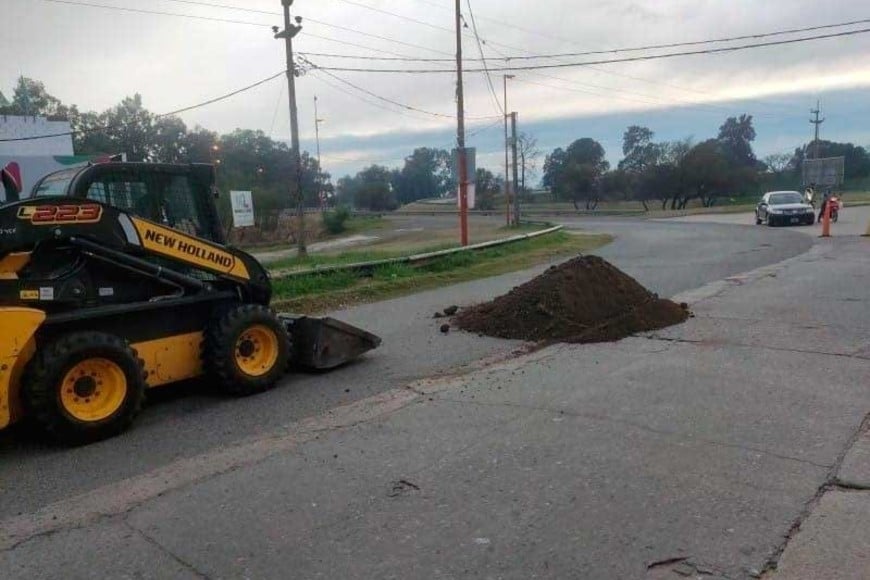 Además, se hicieron trabajo de bacheo en los accesos al puente.