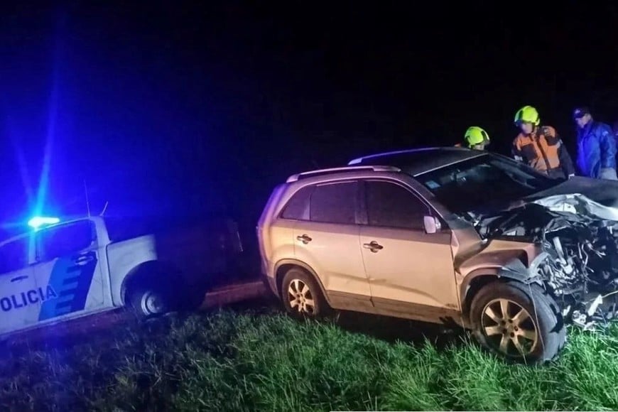 Aí quedo el auto tras el accidente