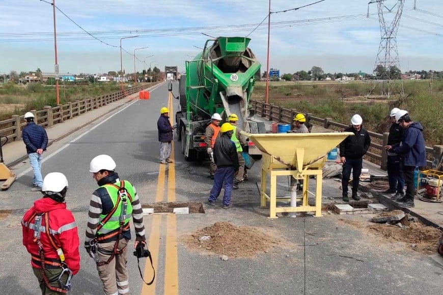 El fraguado del hormigonado permitió rehabilitar el tránsito especial.