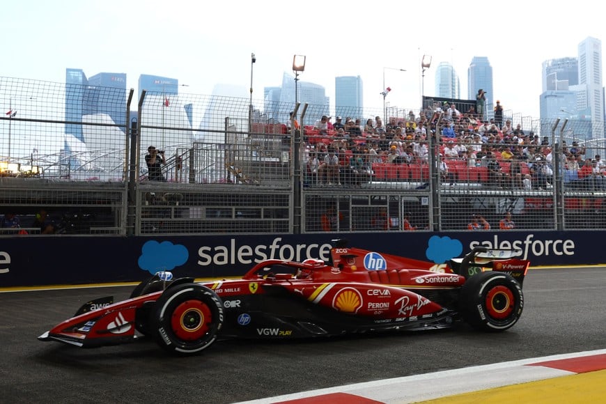 Formula One F1 - Singapore Grand Prix - Marina Bay Street Circuit, Singapore - September 20, 2024
Ferrari's Charles Leclerc during practice REUTERS/Edgar Su