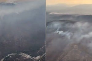 Las condiciones climáticas que afectan la lucha contra el fuego.