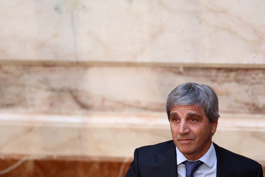 Argentina's Economy Minister Luis Caputo is pictured on the day President Javier Milei presents the fiscal year 2025 budget, at the National Congress in Buenos Aires, Argentina, September 15, 2024. REUTERS/Agustin Marcarian