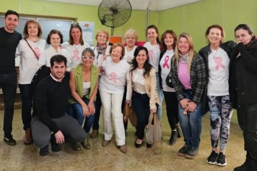 Emoción de las integrantes de Lalcec Rufino. Foto: Gentileza.