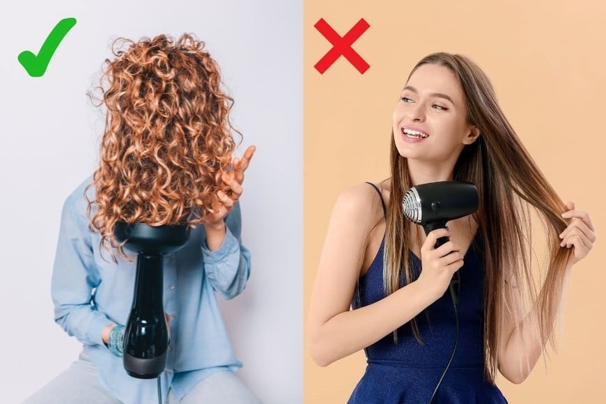 El accesorio difusor del secador de pelo ayuda a mantener su forma natural, no destruye el rulo y evita la producción de frizz.