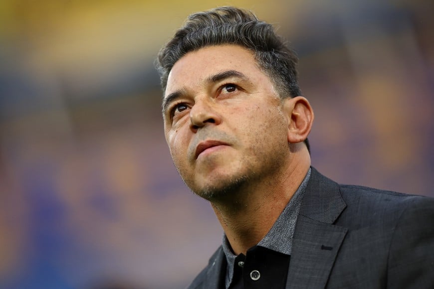 Soccer Football - Argentina Primera Division - Boca Juniors v River Plate - Estadio La Bombonera, Buenos Aires, Argentina - September 21, 2024
River Plate coach Marcelo Gallardo REUTERS/Agustin Marcarian