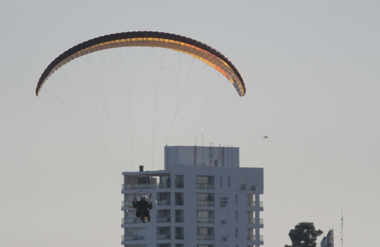 Los que hacen paramotor surcaron el cielo de la laguna