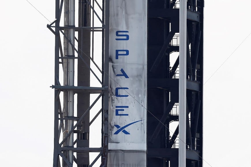 A SpaceX Falcon 9 rocket is prepared to launch NASA's astronaut Nick Hague and Roscosmos cosmonaut Alexander Gorbunov on the Crew-9 mission to the International Space Station at the Cape Canaveral Space Force Station in Cape Canaveral, Florida, U.S., September 27, 2024. Launch is scheduled for September 28. REUTERS/Joe Skipper