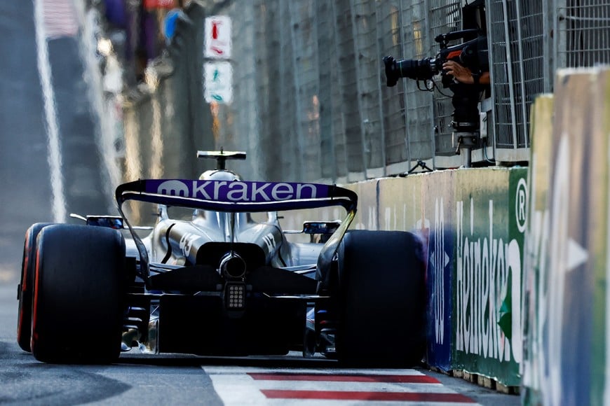 Formula One F1 - Azerbaijan Grand Prix - Baku City Circuit, Baku, Azerbaijan - September 14, 2024
Williams' Franco Colapinto touches the wall during qualifying REUTERS/Maxim Shemetov