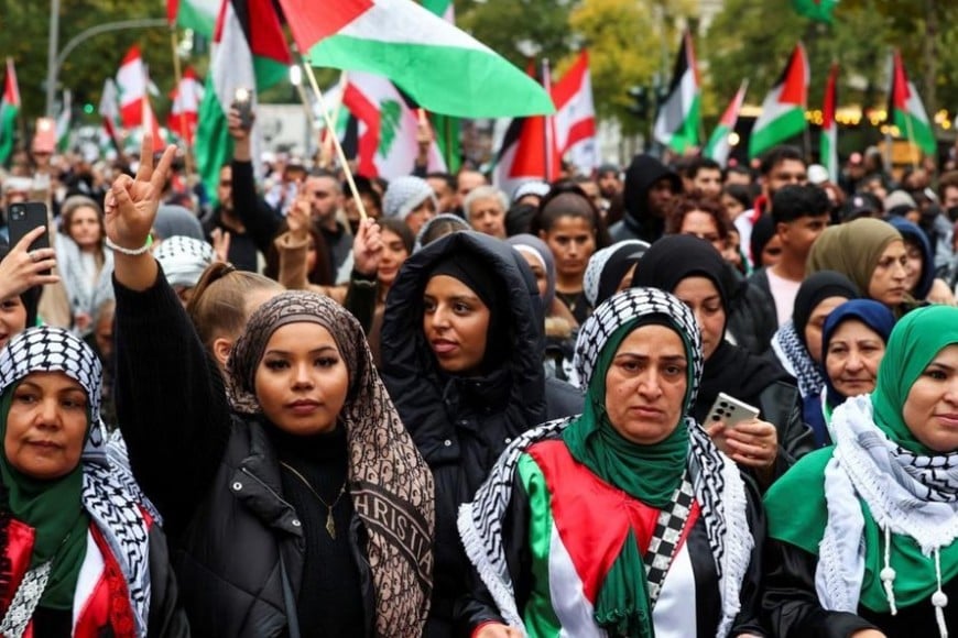 Manifestación propalestina en la ciudad de Berlín, el domingo pasado. Reuters Alemania / DW