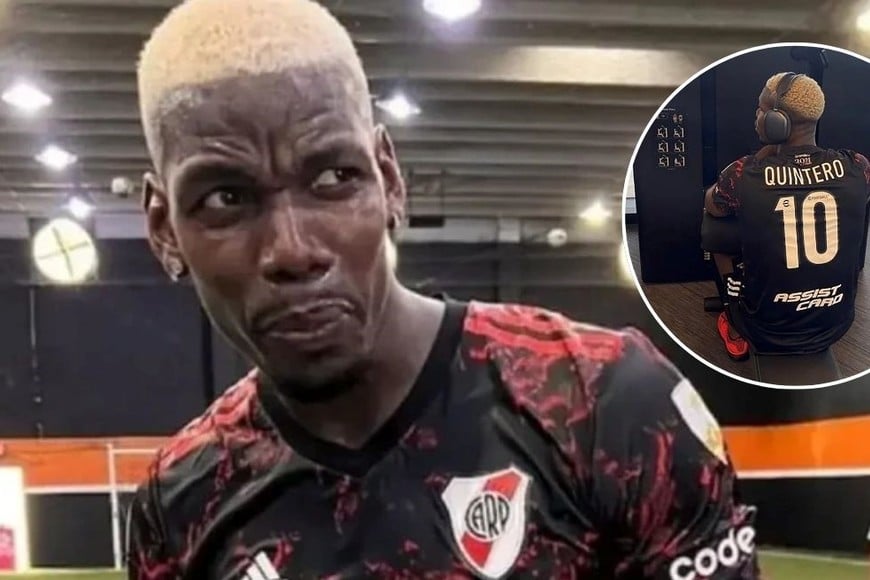 Pogba con la casaca de River