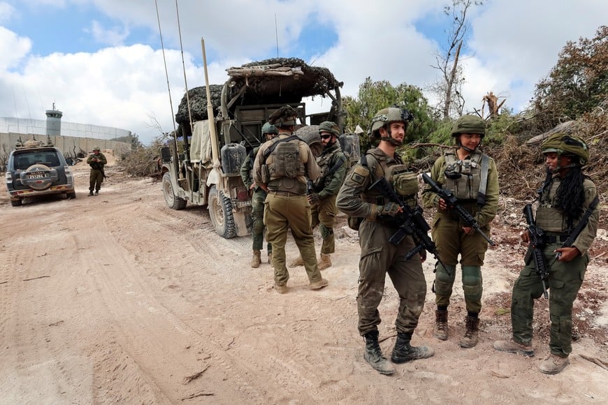 Israeli soldiers operate during an incursion and amid hostilities between Hezbollah and Israel, in southern Lebanon, October 13, 2024. REUTERS/Artorn Pookasook
EDITOR'S NOTE: REUTERS PHOTOGRAPHS WERE REVIEWED BY THE IDF AS PART OF THE CONDITIONS OF THE EMBED. NO PHOTOS WERE REMOVED.