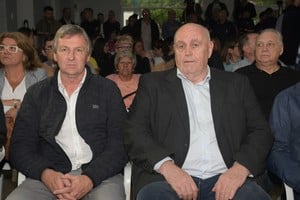 Godano y Spahn, juntos en el acto en El Quillá.

