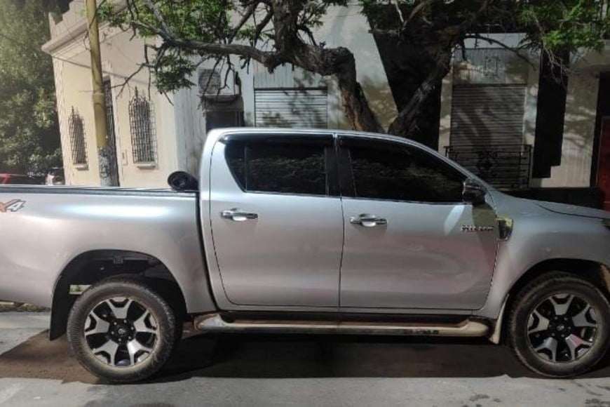 La camioneta en la que se conducía el sospechoso fue secuestrada. Crédito: El Litoral.