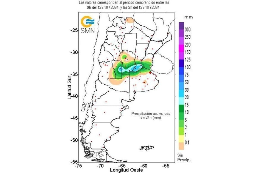 Servicio Meteorológico Nacional.