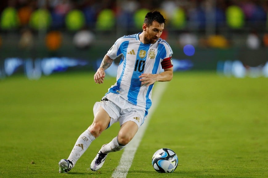 Soccer Football - World Cup - South American Qualifiers - Venezuela v Argentina - Estadio Monumental de Maturin, Maturin, Venezuela - October 10, 2024
Argentina's Lionel Messi in action REUTERS/Leonardo Fernandez Viloria