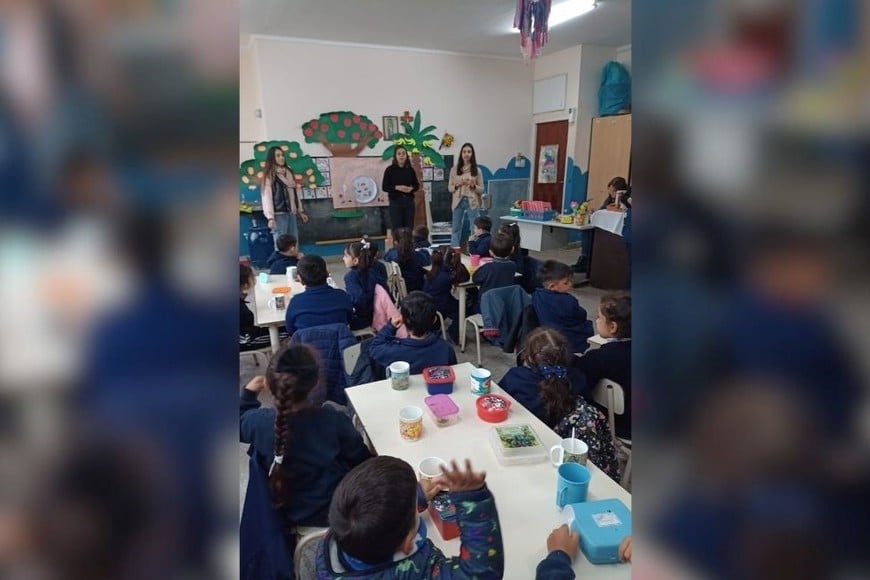 El Banco de Alimentos de Santa visita los colegios para concientizar a los más pequeños. Gentileza Basfe.