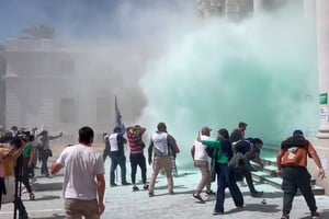 Registro del día de los incidentes en la puerta de la Legislatura.