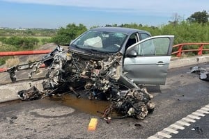 Las imágenes dan cuenta de la violencia que tuvo el encontronazo.