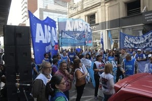 Manifestación este viernes por la mañana. Crédito: Guillermo Di Salvatore