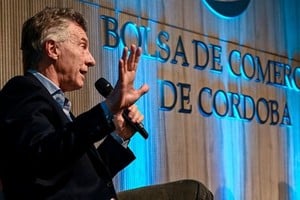 El expresidente y titular del PRO, Mauricio Macri disertó en la Bolsa de Comercio de Córdoba.