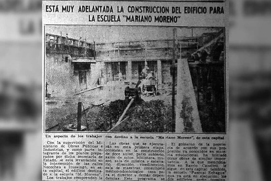 El grado de avance de la escuela para 1952.