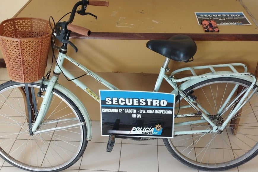 Esta bicicleta sería robada. Otra vecina de Puerto Gaboto sería la dueña.