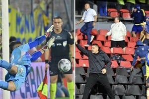 Brey y Riquelme, dos de los personajes de la noche para Boca.