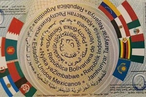 El dorso del billete presentado por Putin de manera informal. Crédito: BRICS