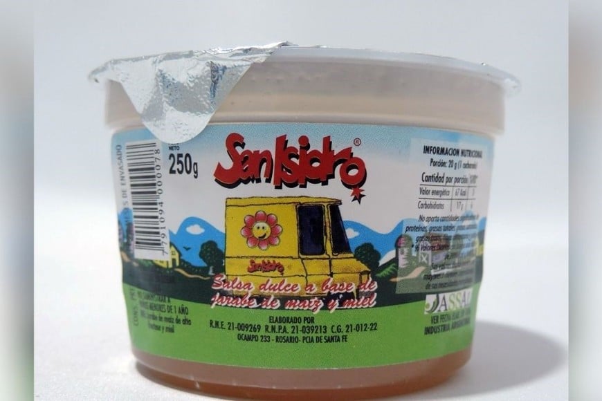 Salsa dulce a base de jarabe de maíz y miel marca “San Isidro” – RNA 21-039213. Foto: ASSAL