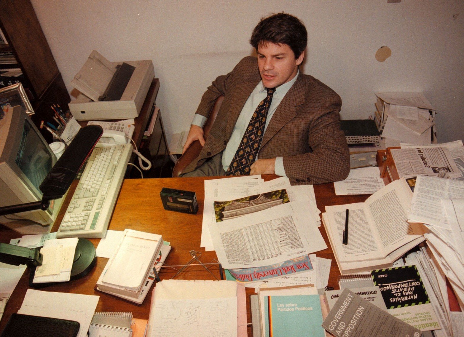 Jorge Barraguirre (h), de entonces 42 años, en entrevista con El Litoral, el 4 de junio de 1997. Foto: Eduardo Salva/Archivo