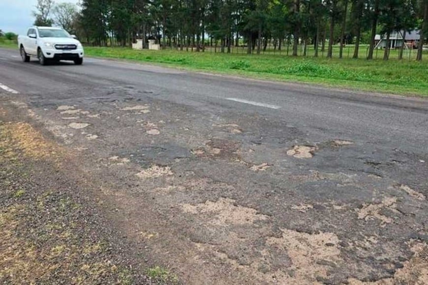 En la zona de Malabrigo, el estado de la ruta es preocupante.