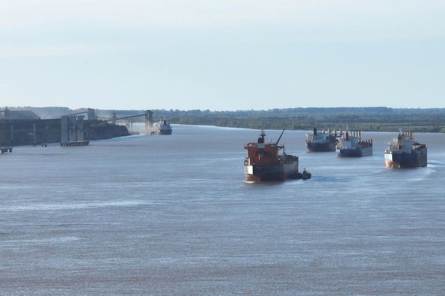 Puerto San Martín, en la Vía Navegable Troncal del Río Paraná.
Foto: Fernando Nicola