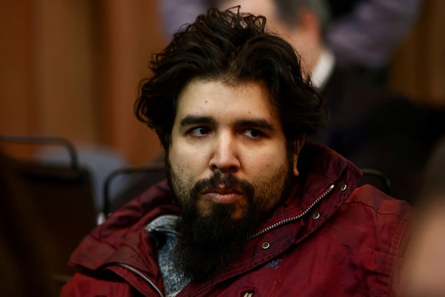 Sabag Montiel sits in court for his, Nicolas Carrizo and Brenda Uliarte trial, who are charged with attempted aggravated murder as co-perpetrators against Argentina’s former President Cristina Kirchner de Fernandez when she was vice-president of the country, in Buenos Aires, Argentina June 26, 2024. REUTERS/Tomas Cuesta