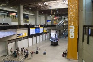 El aeropuerto internacional de Guarulhos, en São Paulo, el más transitado de Brasil.