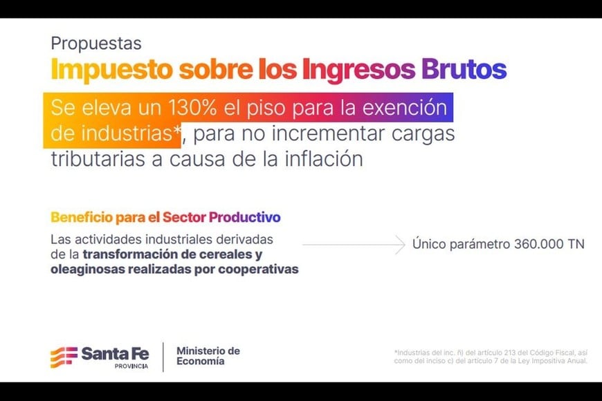 El Proyecto de Ley Tributaria 2025 plantea una exención del Impuesto sobre los Ingresos Brutos para las cooperativas agropecuarias que industrializan cereales y han operado menos de 360.000 toneladas en el año anterior.