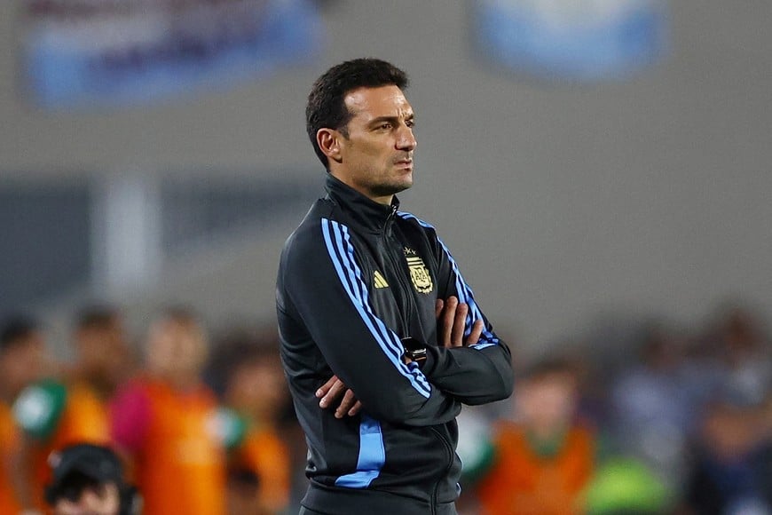 Soccer Football - World Cup - South American Qualifiers - Argentina v Bolivia - Estadio Mas Monumental, Buenos Aires, Argentina - October 15, 2024
Argentina coach Lionel Scaloni REUTERS/Agustin Marcarian