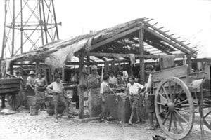 Un registro histórico del matadero público, a principios de la década del ‘30 (circa). Crédito: Archivo El Litoral