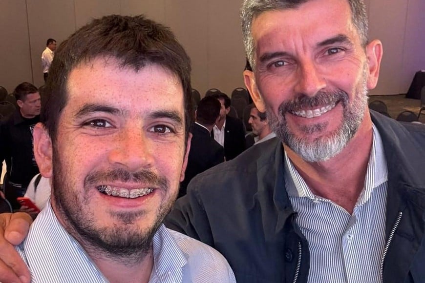 Chiarella y Suárez, tras el acto en Córdoba.