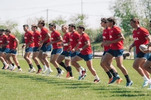 Con todo. Los Pumas 7s se preparan para el Seven de Dubai, a fin de mes.  Archivo