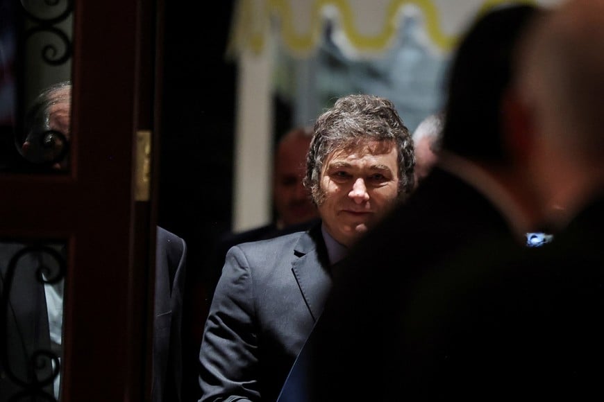 Argentine President Javier Milei attends the America First Policy Institute (AFPI) gala at Mar-A-Lago in Palm Beach, Florida, U.S., November 14, 2024. REUTERS/Carlos Barria