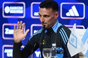 Soccer Football - World Cup - South American Qualifiers - Argentina Training and Press Conference - Lionel Andres Messi Training Ground, Buenos Aires, Argentina - November 18, 2024
Argentina coach Lionel Scaloni during the press conference REUTERS/Pedro Lazaro Fernandez