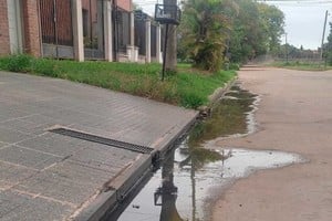 La zona afectada, con agua servida.