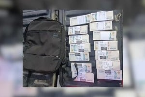 El dinero en cuestión estaba dentro de una mochila.