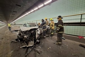 Así quedó el auto involucrado en el accidente. 