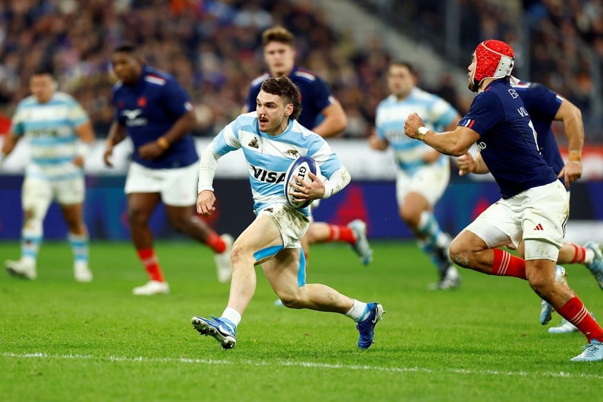 Rugby Union - Autumn Internationals - France v Argentina - Stade de France, Saint-Denis near Paris, France - November 22, 2024
Argentina's Mateo Carreras in action REUTERS/Christian Hartmann